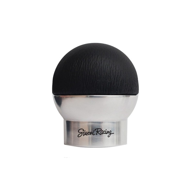 Pomello - Special college Inserto in pelle nera + alluminio Pomello - Special college Inserto in pelle nera + alluminio
