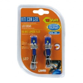 Set 2 viti con Led a luce bianca - Blu Set 2 viti con Led a luce bianca - Blu