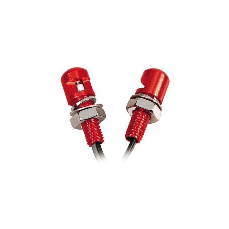 Set 2 viti con Led a luce bianca - Rosso Set 2 viti con Led a luce bianca - Rosso