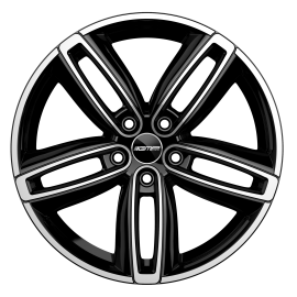 Cerchi in lega GMP DIVA Black Diamond diametro 18 PCD 5X120 ET 50 - DIVA75185022327I 