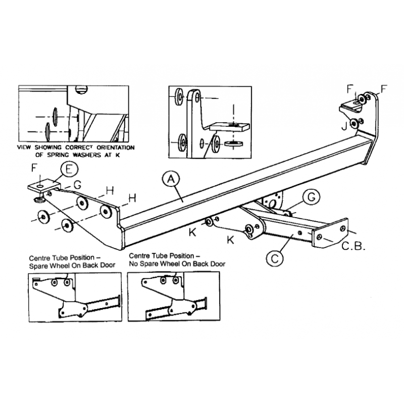 Gancio di Traino Fisso WITTER per Opel Frontera 98►03 - CABLAGGIO ESCLUSO Gancio di Traino Fisso WITTER per Opel Frontera 98►03 - CABLAGGIO ESCLUSO