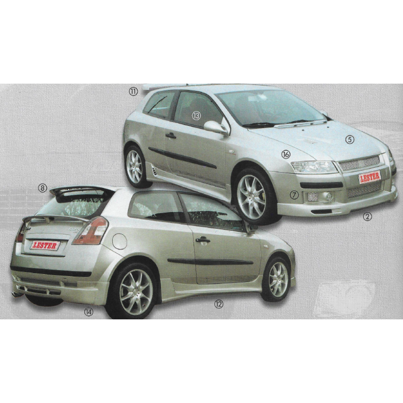 Spoiler Posteriore da Tetto Lester FIAT STILO 3 Porte Spoiler Posteriore da Tetto Lester FIAT STILO 3 Porte
