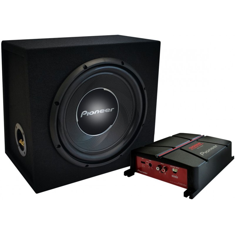 Kit Amplificatore + Subwoofer 2 Vie Ø30cm (1400W) - PIONEER Kit Amplificatore + Subwoofer 2 Vie Ø30cm (1400W) - PIONEER