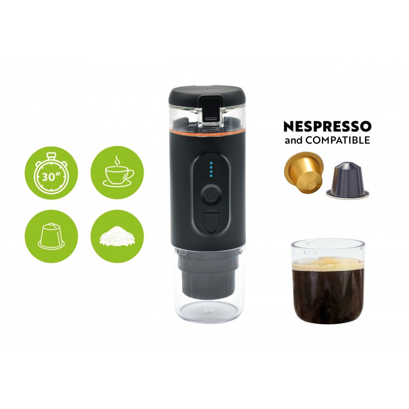 Quick Espresso, Macchina per Caffè Portatile 12V USB - 220V
