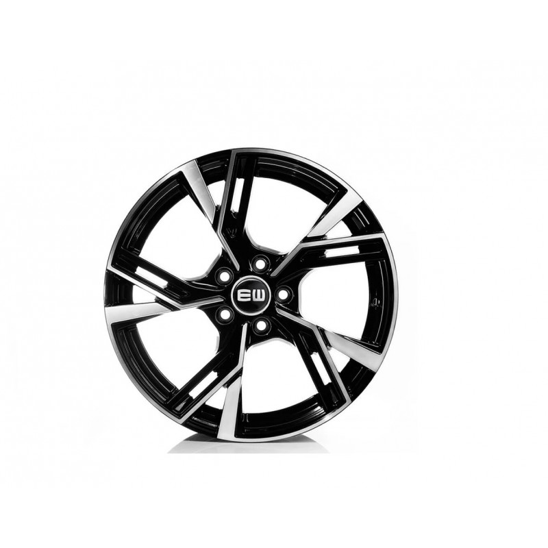 Kit 4 Cerchi in Lega EW16 - THOTH 20X8.5 5X112 ET35 BLACK POLISHED