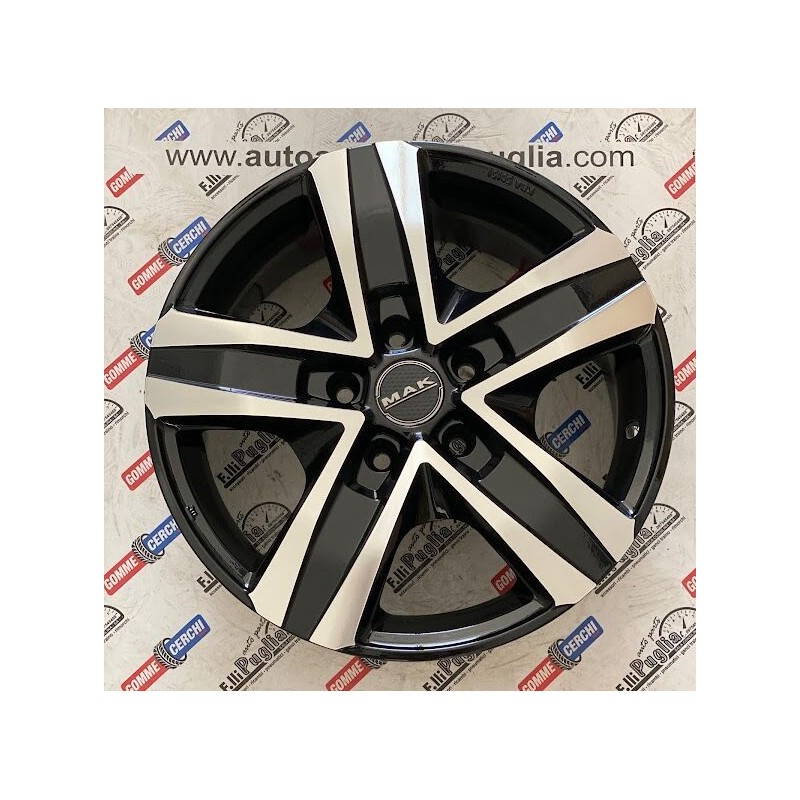 Kit 4 Cerchi in Lega Nuovi MAK per VOLKSWAGEN 17X7 5X120 ET55 BLACK MIRROR