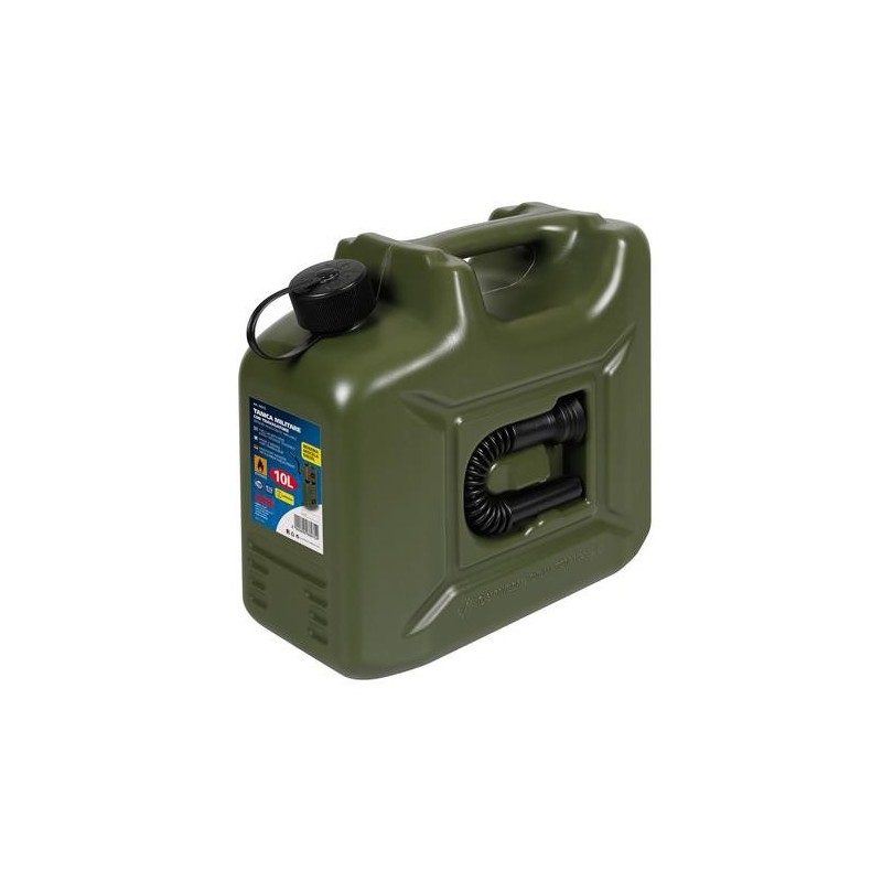 Tanica carburante in polietilene, modello militare - 10 L