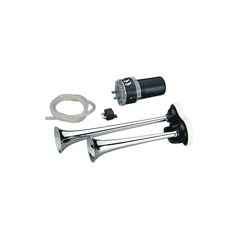 K2 Tromba elettropneumatica a due cornetti a suono alternato tipo pullman 12V K2 Tromba elettropneumatica a due cornetti a suono alternato tipo pullman 12V
