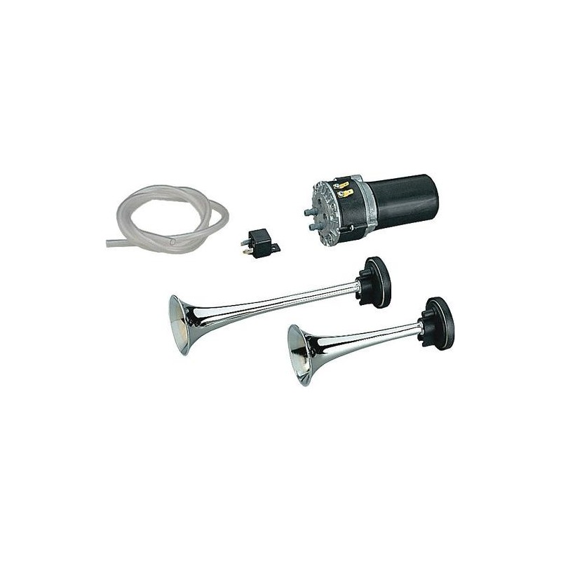 EA2 Tromba elettropneumatica a due cornetti con suono alternato 12V EA2 Tromba elettropneumatica a due cornetti con suono alternato 12V