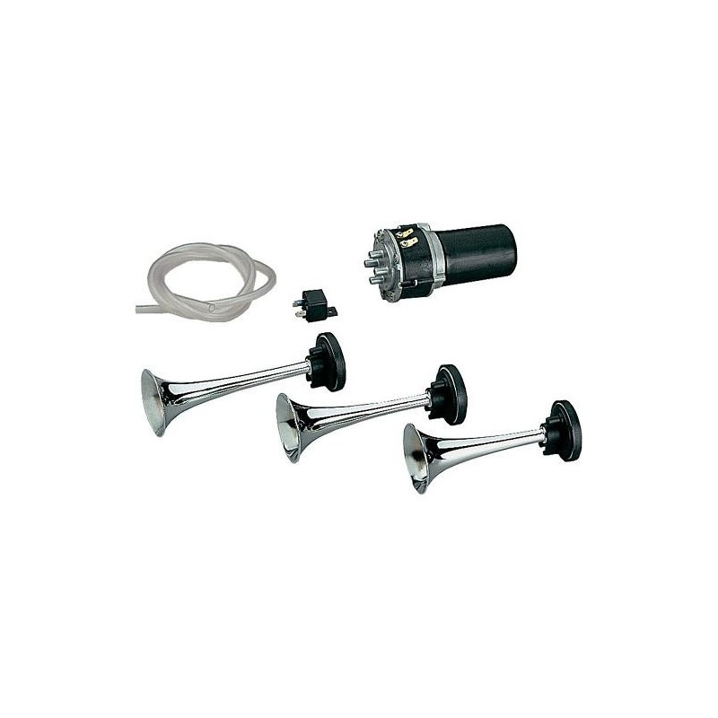 FG3/4 Tromba elettropneumatica a tre cornetti a suono alternato / unito 12V