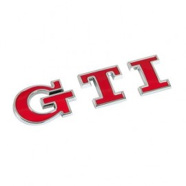 Emblema 3D cromato bicolore GTI
