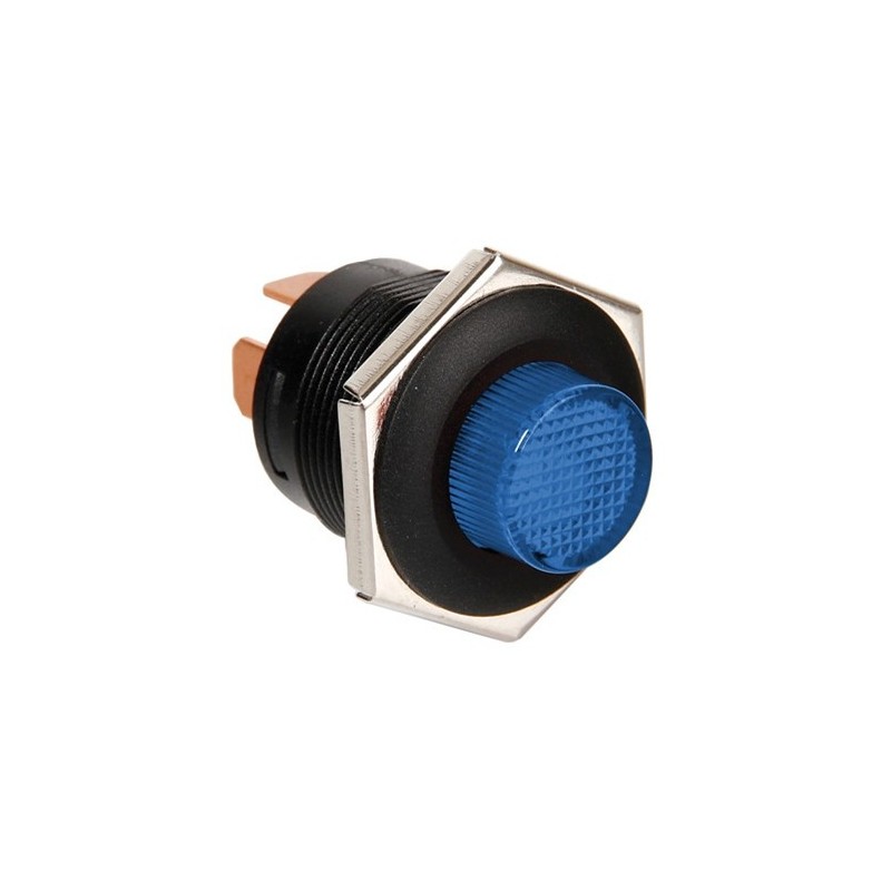 Interruttore a pulsante con led 12V 24V Blu