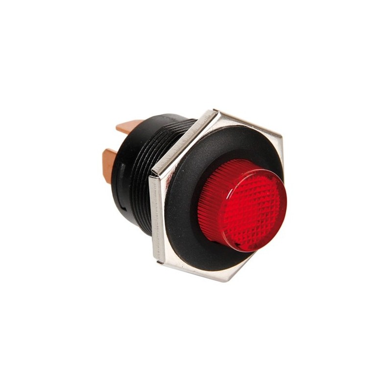 Interruttore a pulsante con led 12V 24V Rosso Interruttore a pulsante con led 12V 24V Rosso