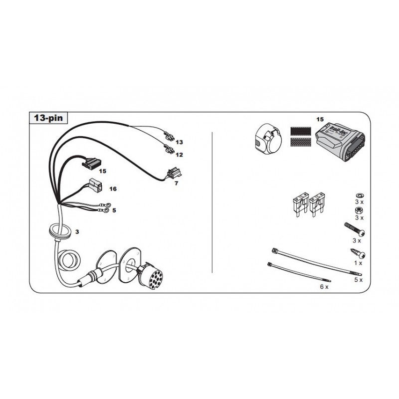 Cablaggio Elettrico 13 Poli per Mercedes W205-S205-C205-A205-C257-W213-S213-C238-A238-N293-X253-C253-W167-C167 Cablaggio Elettrico 13 Poli per Mercedes W205-S205-C205-A205-C257-W213-S213-C238-A238-N293-X253-C253-W167-C167