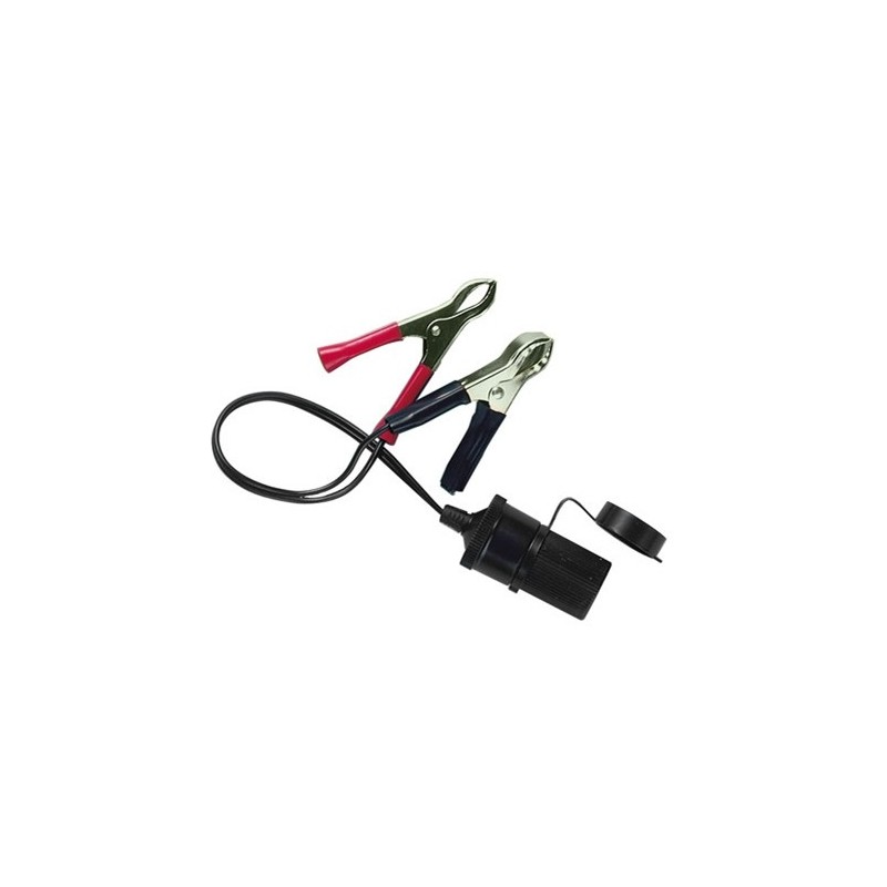 Presa accendisigari con clips batteria 12/24V Presa accendisigari con clips batteria 12/24V