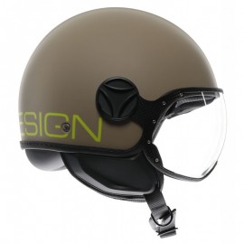 MOMO Design Casco Jet FGTR Classic E2206 Mono Sand Opaco Lime - Taglia M (57-58cm)