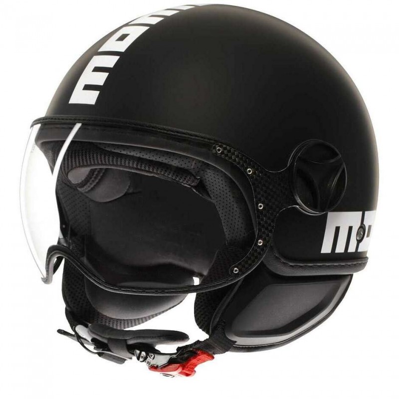 MOMO Design Casco Jet FGTR Classic E2206 Mono Nero/Bianco Opaco - Taglia M (57-58cm) MOMO Design Casco Jet FGTR Classic E2206 Mono Nero/Bianco Opaco - Taglia M (57-58cm)