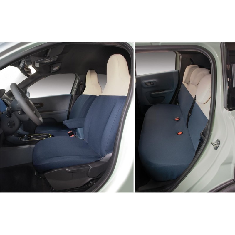 Coprisedili Completi Fiat Grande Panda 25► Posteriore Intero - Cotone Blu Navy/Crema Coprisedili Completi Fiat Grande Panda 25► Posteriore Intero - Cotone Blu Navy/Crema