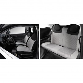 Coprisedili Completi Fiat 500 Hybrid 26► 500 Elettrica 20► Posteriore Diviso Nero/Grigio/Panna