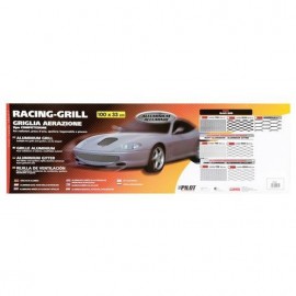 Racing Grill - Rombo fine 2x4 mm - 100x33 cm - Nero anodizzato
