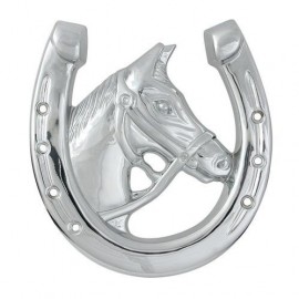 Horse Shoe, decorazione in metallo cromato