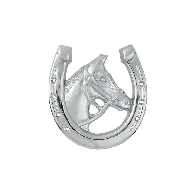 Horse Shoe, decorazione in metallo cromato