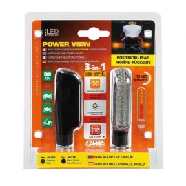 Power View - indicatori direzione multi-Led posteriori - 12V - Nero