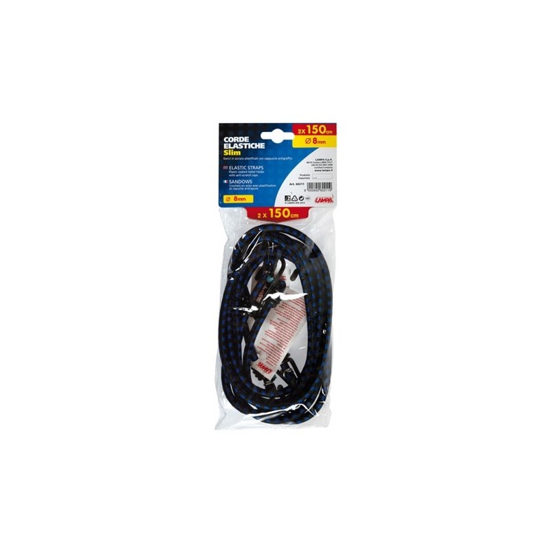 Corde elastiche slim - Ø 8 mm - 2x150 cm