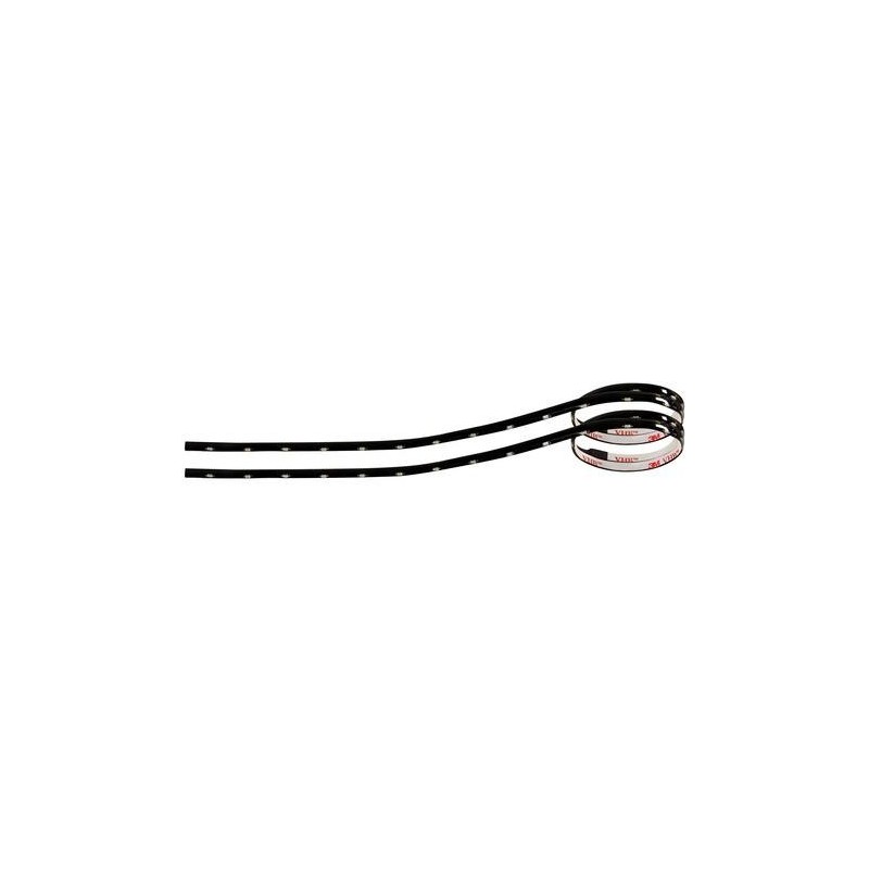 EP-Strips, fondo nero, 12V - 24 Led - 2x50 cm - Bianco