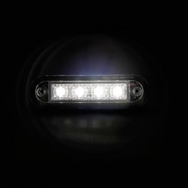 Premium - luce a 4 led - montaggio ad incasso - 12V / 24V - Bianco