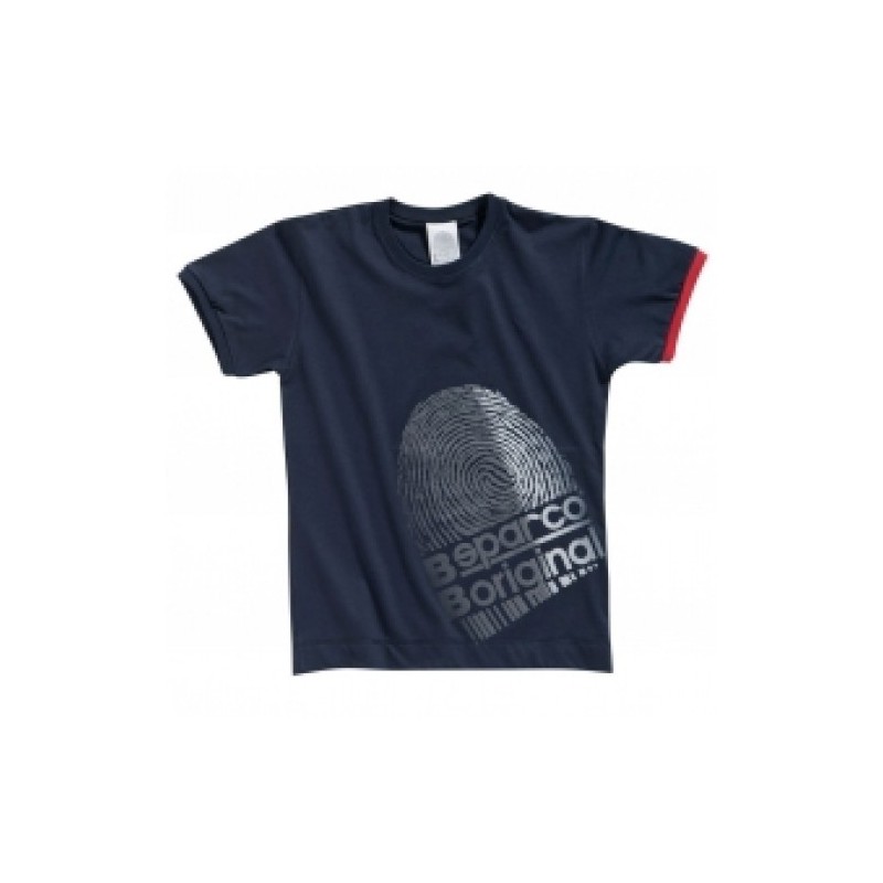 T-Shirt Sparco impronta digitale - Bianca - TG XL